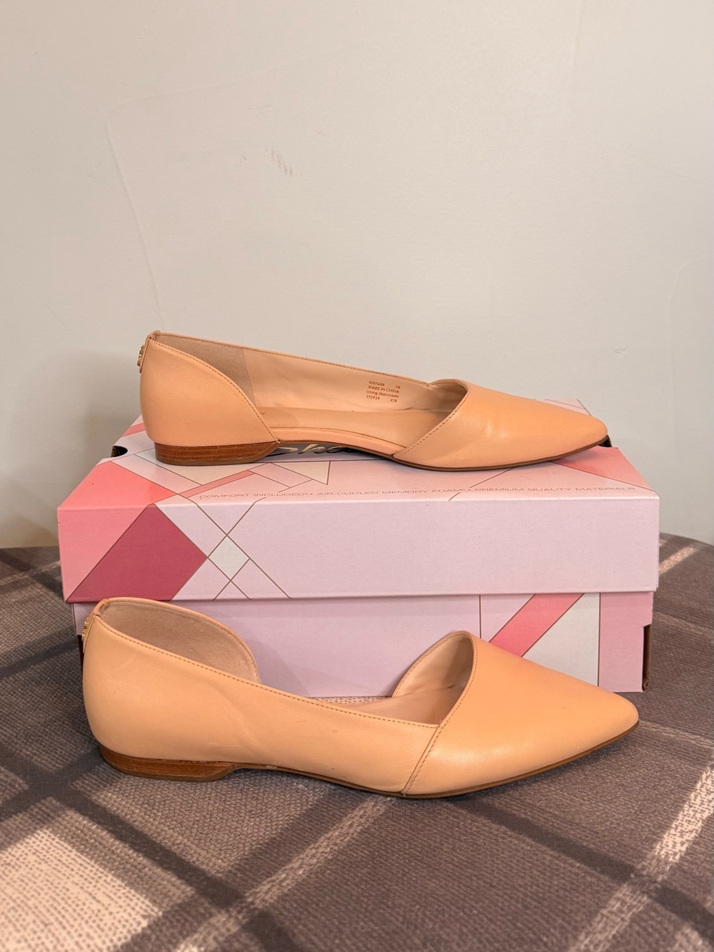Cole Haan Peachy Nude Pointed D'Orsay Flats